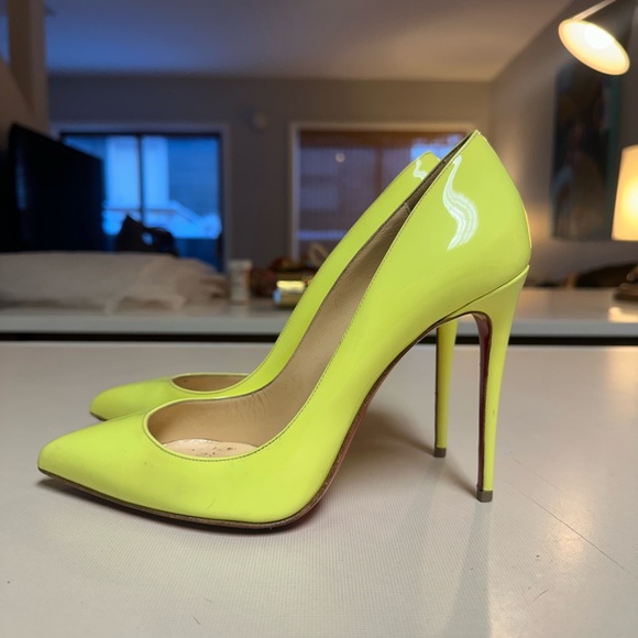 Christian Louboutin Shoes - Christian Louboutin Neon Yellow Kate Pumps
